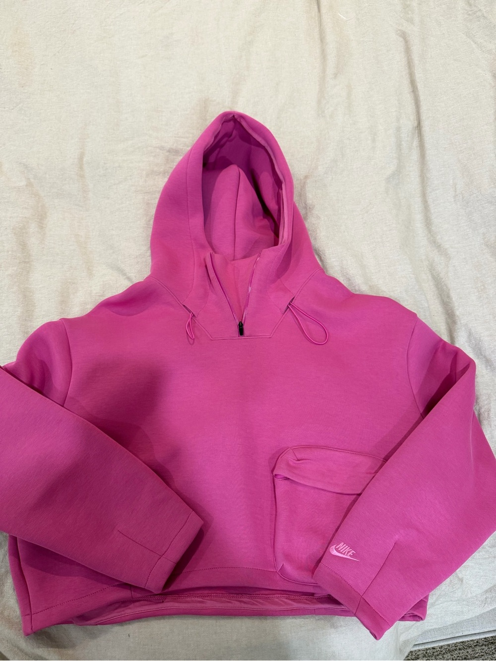 Nike Tech Women's Bright Pink Scoop-Neck Hoodie